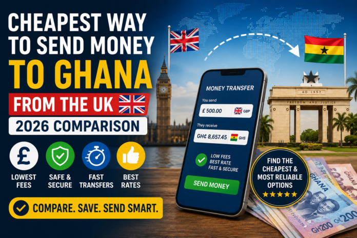 Comparing money transfer services for sending money from the UK to Ghana